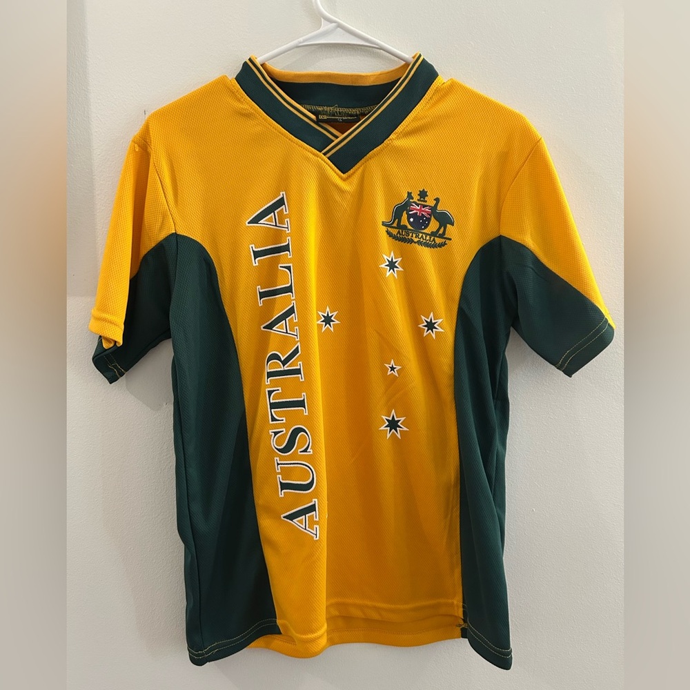 Hoxley Australia Jersey Mens  National Team Cricket Size XS Soccer Yellow Green
